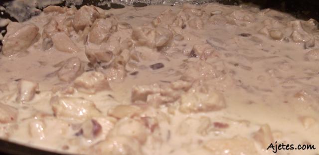 pasta con champiñones